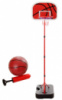 Баскетбольне кільце 0072 на стійці 149 -178см, щит 43-33 см пластик, кільце 25 см метал, м'яч, сітка, насос, в валізі