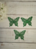 Метелик з фоамірану з глітером зелений №8