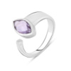 Серебряное кольцо CatalogSilver с натуральным аметистом 1.517ct, вес изделия 3,38 гр (2108870) 18 размер