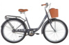 Велосипед уцененный ST 26« Dorozhnik LUX Velosteel рама- с багажником зад St, с крылом St, с корзиной Pl 2022 STK-D-140 (темно-серый)