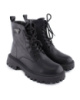 Жіночі зимові чорні черевики на шнурівці