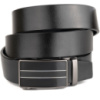 Ремінь чоловічий зі смужками на пряжці 720334 Чорний