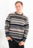 Чоловічий кольоровий светр у смужку