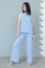 Літній костюм зі штанами палаццо «Stellar» оптом | Норма і батал | Розпродаж моделі Блакитний, 42-44