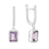 Серебряные серьги CatalogSilver с натуральным аметистом 2.842ct (2189510)