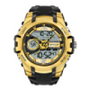 Чоловічий спортивний годинник Sanda 6015 Black-Gold з комбінованим циферблатом та водозахистом 5 ATM