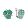 Серебряные серьги CatalogSilver с натуральным изумрудом 6.845ct (2062233)