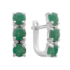 Серебряные серьги CatalogSilver с натуральным изумрудом 3.263ct (2180036)