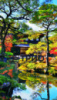 Настенный инфракрасный пленочный обогреватель 400 вт, 1 х 0,57 м, Японский сад/сад Киото