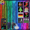 Смарт гірлянда штора 2*2 м 400 LED RGB, керування телефоном чи пультом (SFK-07)