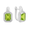 Серебряные серьги CatalogSilver с хризолітом (60002320)