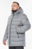 Куртка мужская зимняя Braggart с капюшоном - 63566 цвет серый меланж