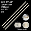 LED підсвітка TV 43« ShineOn 2D02636 TOT_43D2900_3x8_3030C_d6f-2d1_451PX2 43HR330M08A2 V5 3шт.