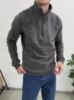 Стильна чоловіча кофта на блискавці (графіт)
