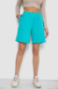 Шорти жіночі в рубчик, колір бірюзовий, 238R110