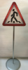 Дорожный знак предупреждающий «Пешеходный переход 1.32» разборной (стойка 85см, 30х30см)