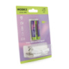 Аккумуляторные батарейки Li-ion WRB AAA180, тип AАА, 1.5V, Type-c, 440mAh, 1000 циклов, блистер 2шт