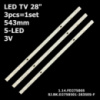 LED підсвітка TV 28« inch 5-led 3V 1.14.FD275005 SJ.BK.D2750501-2835ES-F PH28D27 PH28D27D 3шт.