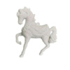 Игрушка на елку Лошадь 19699 9х10 см белая с блестками