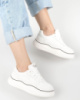 Жіночі білі кросівки на шнурівці
