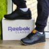 Мужские Термо Кроссовки Reebok Classic Чёрные Зимние Рибок Кожаные (размеры: 42,43,45) - 76-2