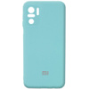 Чохол Silicone Cover Full Camera (AA) Для Xiaomi Redmi Note 10 / Note 10s (Бірюзовий / Ice Blue) - купити в SmartEra.ua