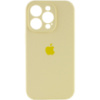 Чохол Silicone Case Full Camera Protective (AA) Apple iPhone 15 Pro Max (6.7«), Жовтий / Mellow Yellow - купити в SmartEra.ua