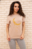 Бежева жіноча футболка, з бавовни, 102R189