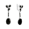 Серебряные серьги CatalogSilver с натуральным ониксом (2116820)