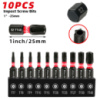 10шт. ударний набір свердел біти Torx з шестигранною головкою хвостовика магнітна викрутка біти гайковий ключ S2 електричні дриль