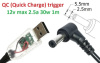 Переходник для роутера 12v (2.5a, 30w) 5.5x2.5mm 1.2m з USB Type-A (male) Quick Charge QC тригер (A class) 1 день гар.