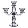 Канделябр на 3 свечи 24×9×25 см подсвечник настольный декоративный на ножке прозрачный HP-4-65
