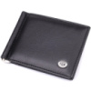 Мужской кошелек с металлическим зажимом из натуральной кожи ST Leather 23092 Черный