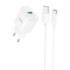 МЗП Hoco C140A Smart QC3.0 18W (1USB-A) + кабель USB to Type-C