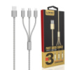 Кабель USB 3 в 1 microUSB/TYPE-C/IPHONE LDNIO LC85
