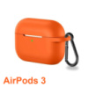 Чехол силиконовый HOCO для Apple AirPods 3 с карабином чехол для наушников Оранжевый