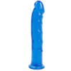 Фаллоимитатор Doc Johnson Jelly Jewels Dong & Suction Cup Blue, диаметр 3,6см, антибактериальный ПВХ