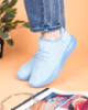 Жіночі блакитні кросівки з текстилю