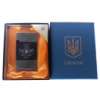 Зажигалка газовая Украина Подарочная коробка, турбо пламя HL-393-1. Цвет: серебро
