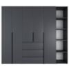 Шкаф распашной комбинированный №14 ART IN HEAD Light 2400x500x2200 Графит (LTK0147000000)