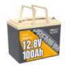 Аккумуляторная батарея LiFePO4 Power Queen 12V 100Ah Pro, 1280Wh, BMS 100A, 329*172*214мм