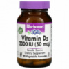 Витамин D3 2000 МЕ, Vitamin D3, Bluebonnet Nutrition, 90 вегетарианских капсул