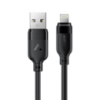 Кабель ACEFAST C16-02 TPU charging data cable USB-A to L Black (6974316286202)