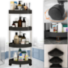 Декоративна кутова полиця на чотири яруси для ванної Corner storage rack 88х34х25 см TVT-01