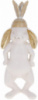 Декоративная статуэтка «Кролик в индейской шапке» 11х9х29см, полистоун, белый с золотом