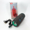 Портативная Bluetooth колонка TG619C FM-радио USB/TF с ремешком, Блютуз колонка с подсветкой. Цвет: серый