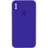 Чохол Silicone Case Square Full Camera Protective (AA) Для Apple iPhone XS (Фіолетовий / Ultra Violet) - купити в SmartEra.ua