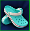 Женские Тапочки CROC$ Бирюзовые Кроксы Шлёпки Сланцы (размеры: 36,38)