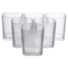 Набор стеклянных стаканов 6 (шт) 250 (мл) для лимонадов, сока, воды, коктейлей Прозрачный HP-19-AY-2