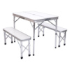 Комплект туристической стол + 2 лавочки складная мебель Белый Lugi JY-9060W